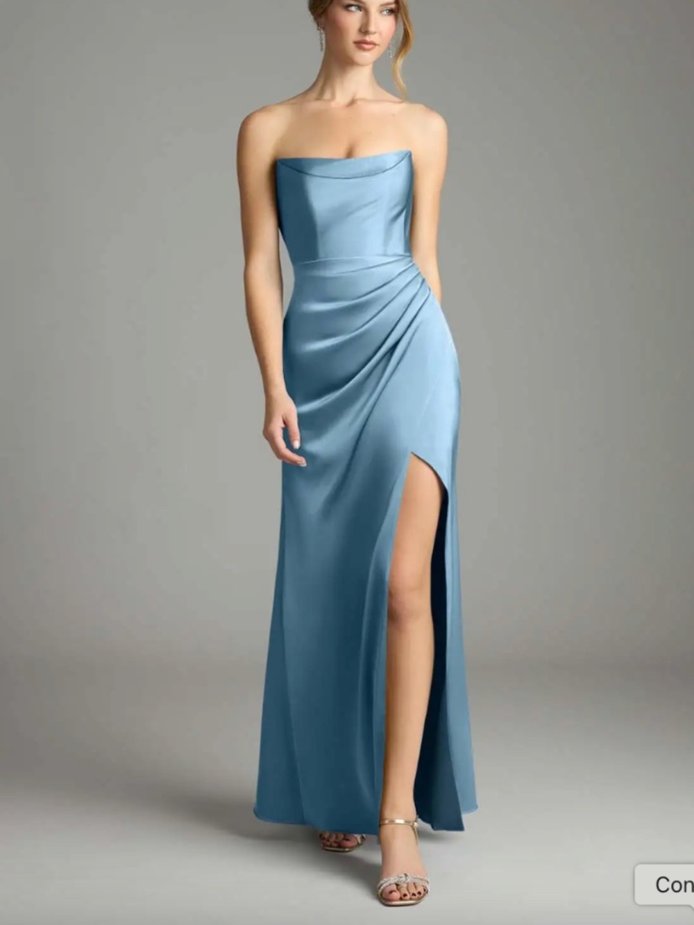 Azazie Leonis Dress - Dusty Blue A6 (S/M)